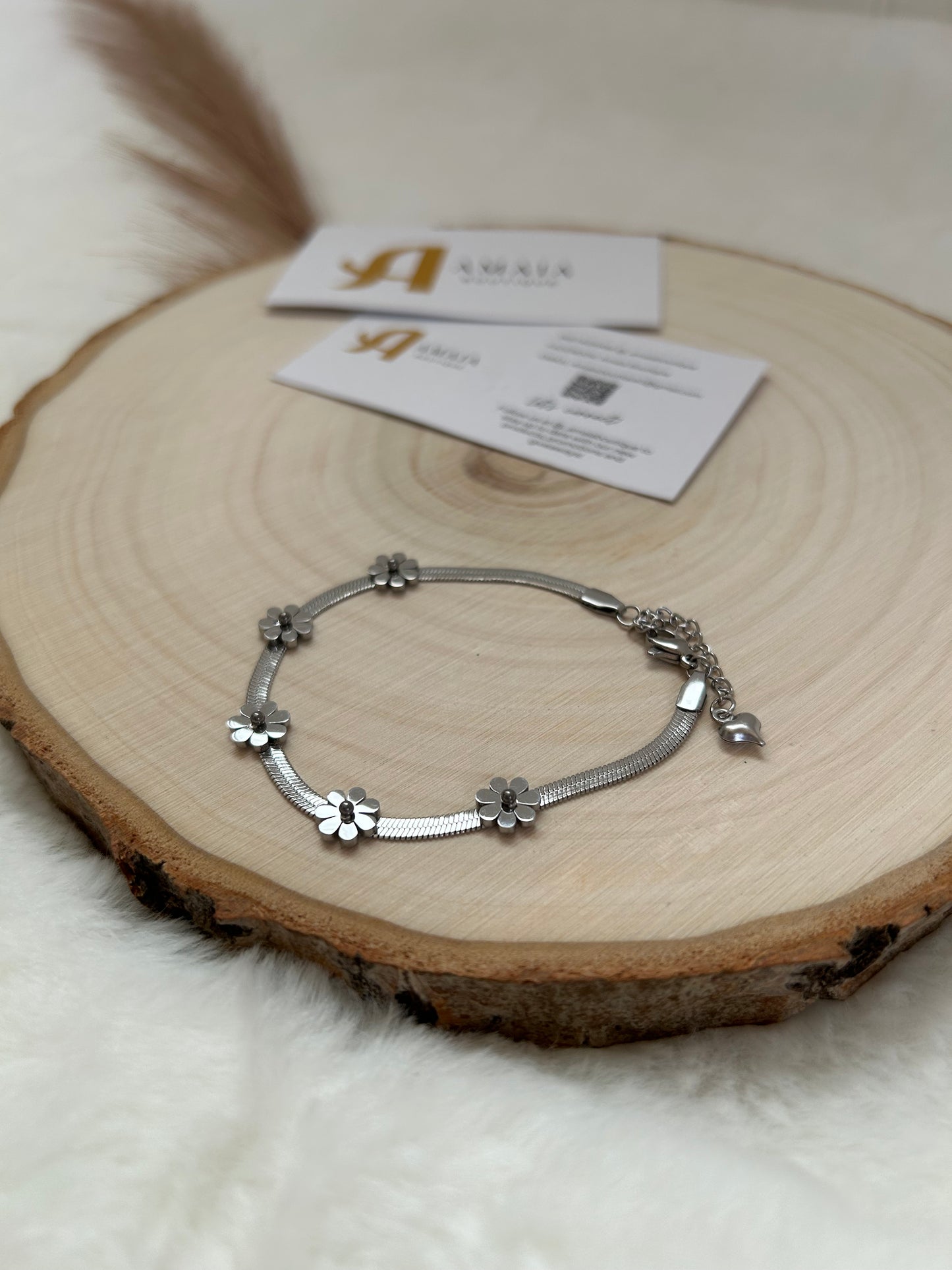 Silver blossom bracelets