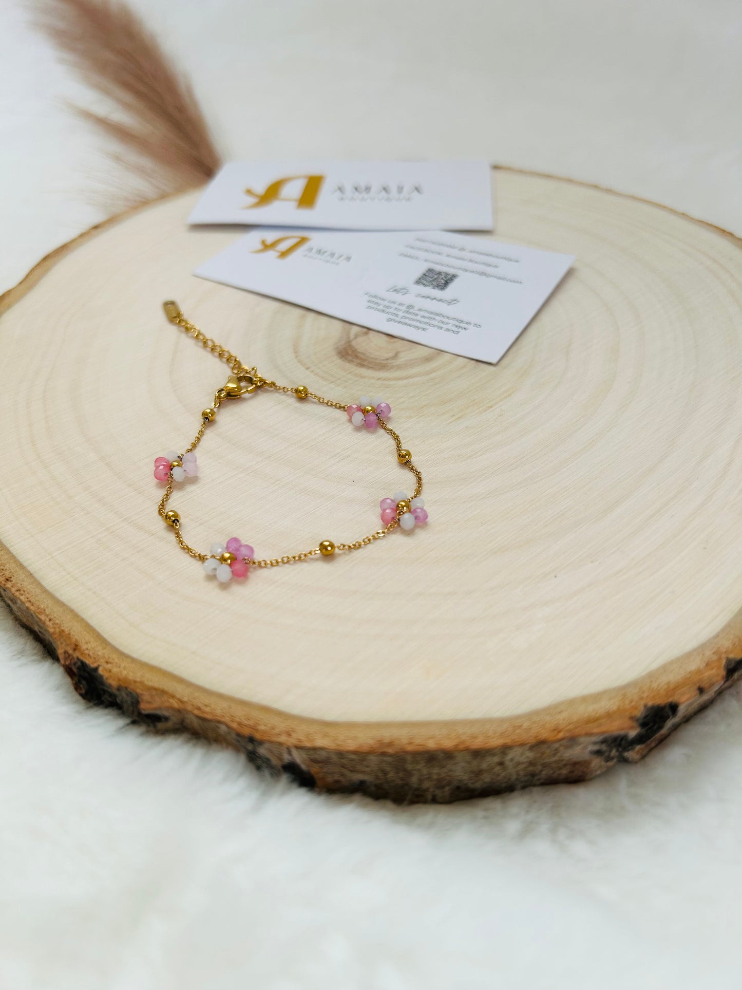 Pink blossom bracelets