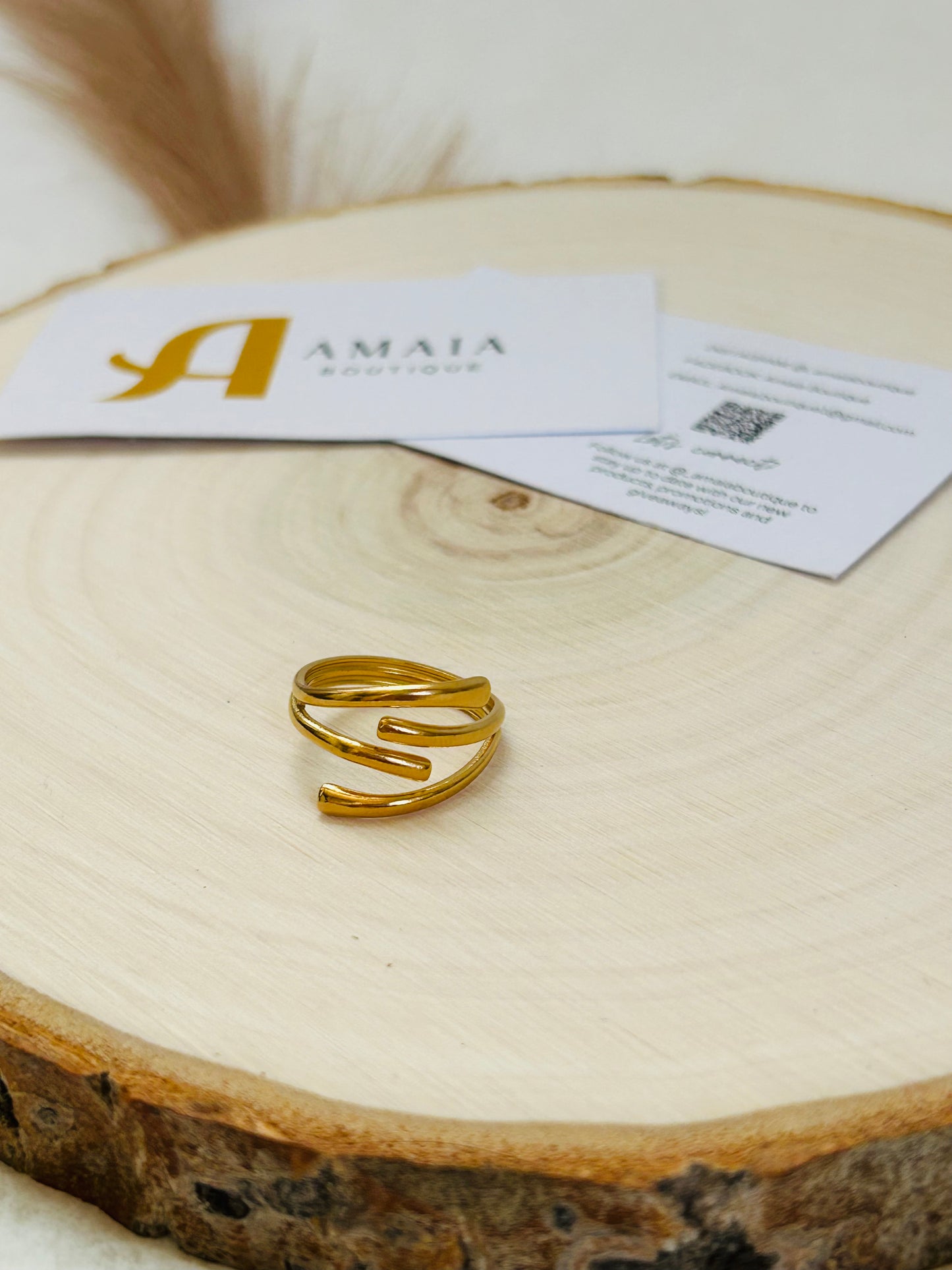 Bamboo gold rings