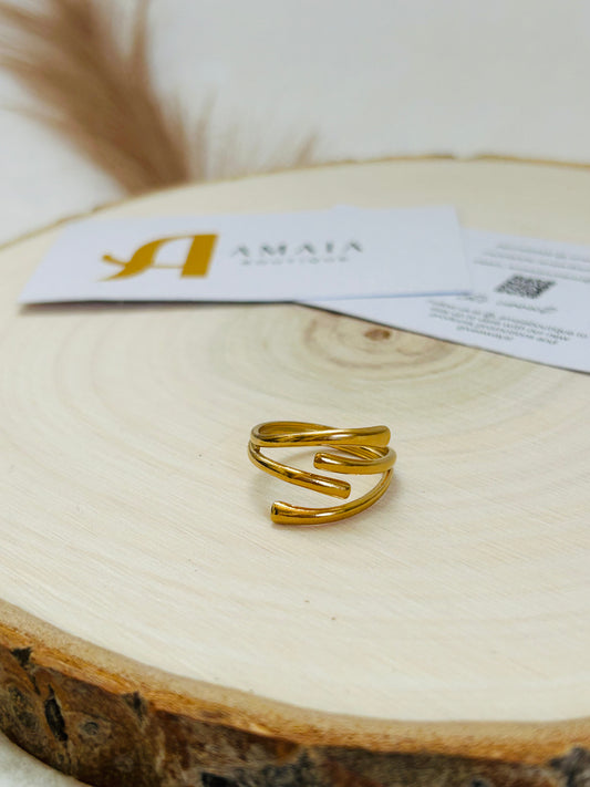 Bamboo gold rings