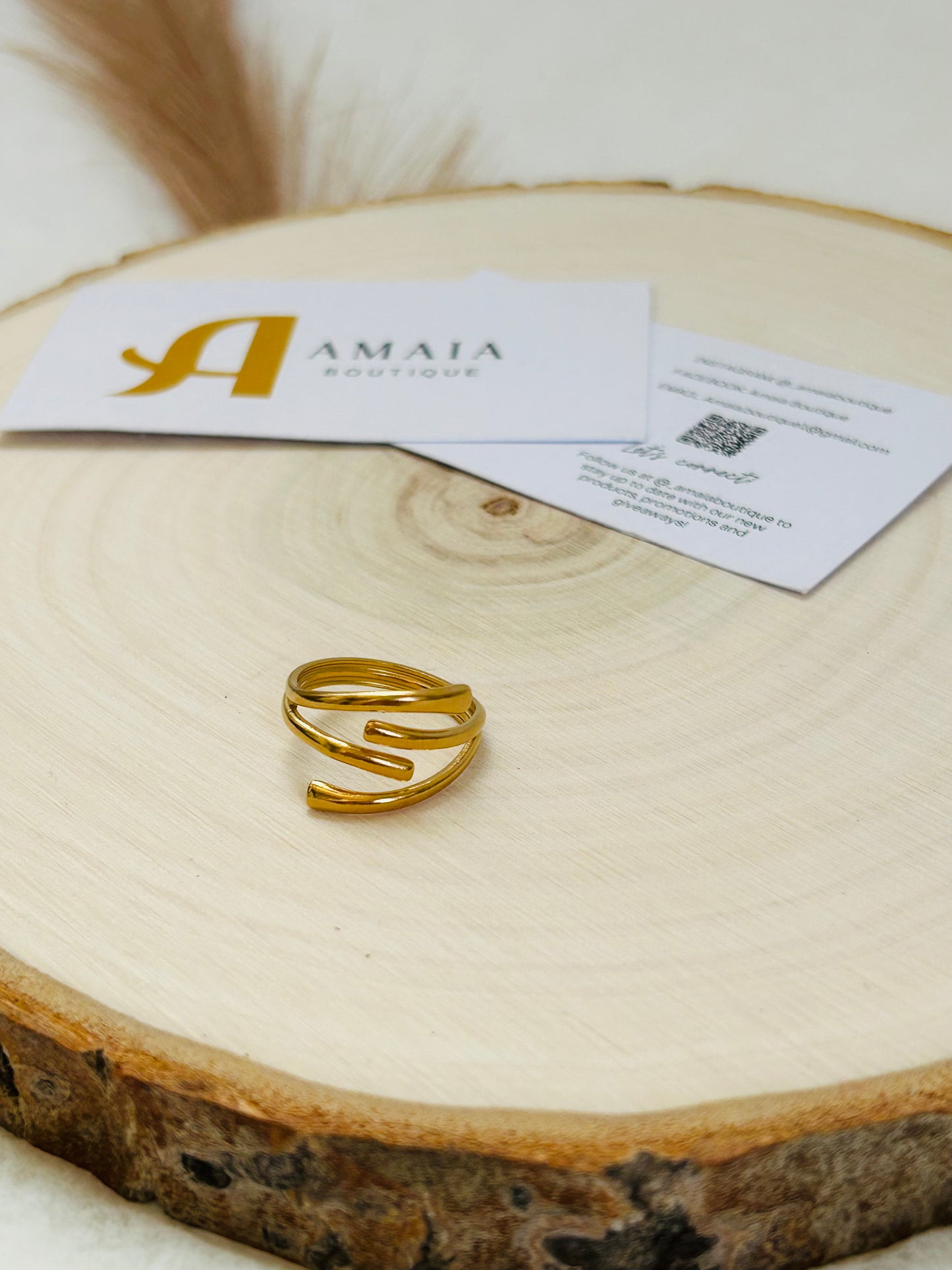 Bamboo gold rings