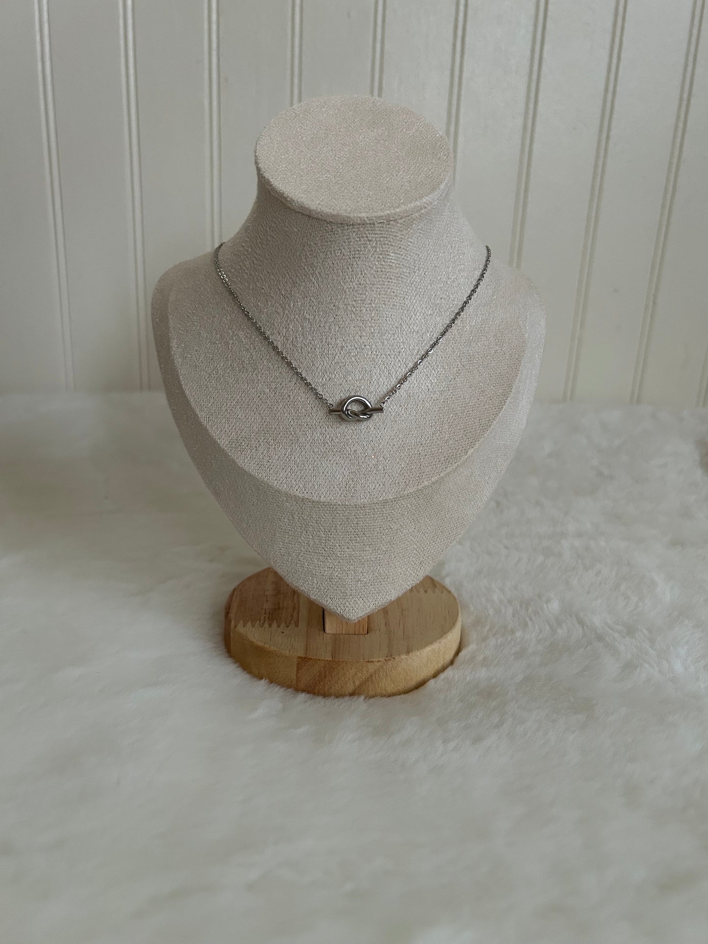 Infinity love silver necklace