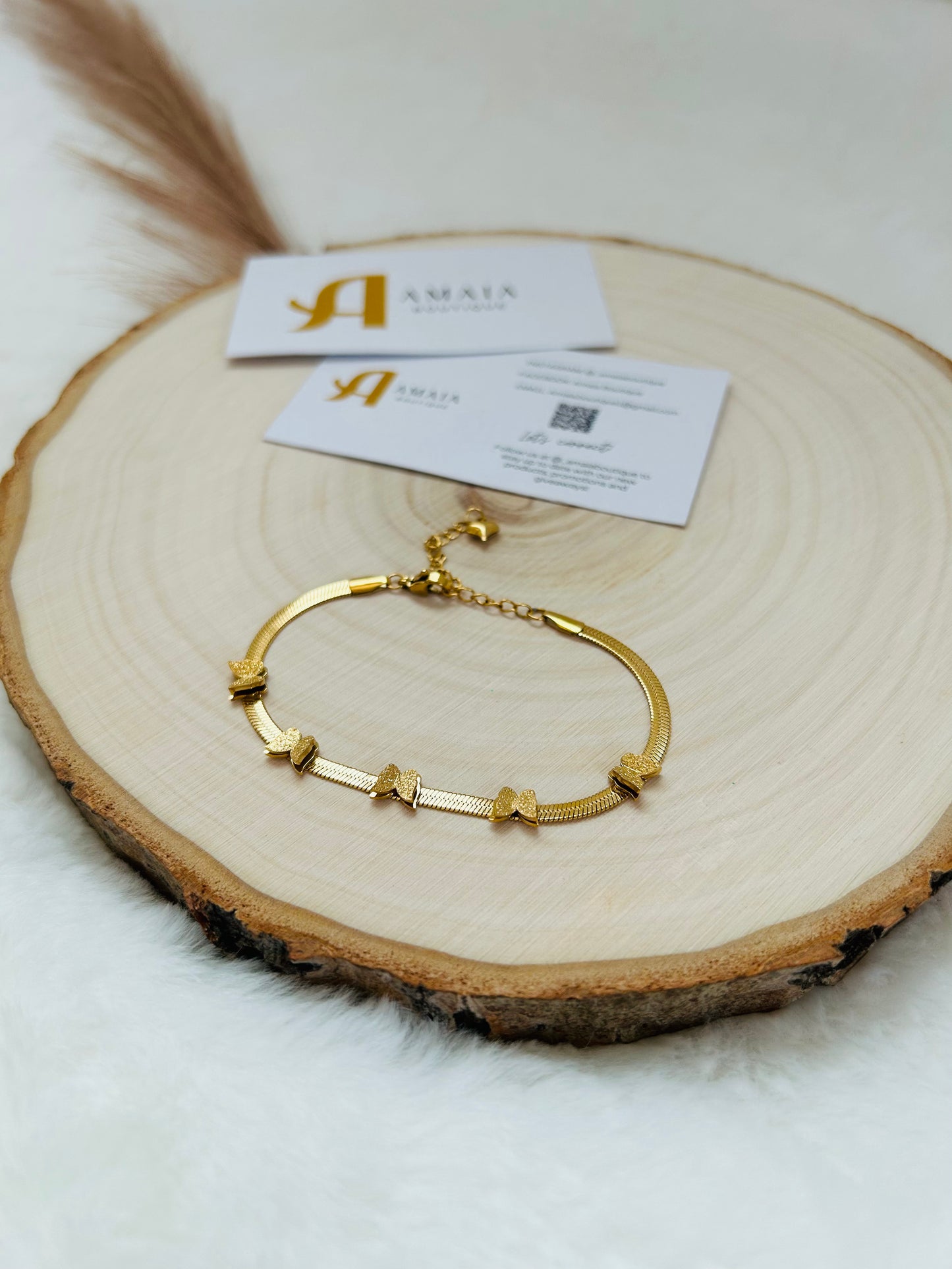 Butterfly gold bracelets