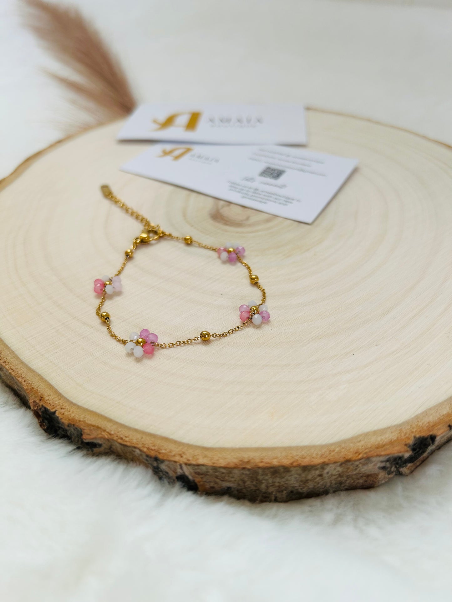 Pink blossom bracelets